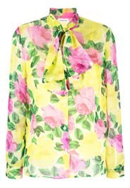 P.A.R.O.S.H. all-over floral print blouse - Giallo