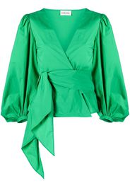 P.A.R.O.S.H. wraparound-style V-neck blouse - Verde