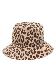 P.A.R.O.S.H. animal-print wool bucket hat - Marrone