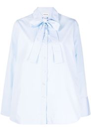 P.A.R.O.S.H. bow-detail cotton shirt - Blu