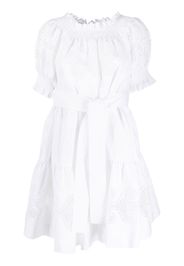 P.A.R.O.S.H. eyelet-embellished cotton minidress - Bianco