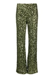 P.A.R.O.S.H. Pantaloni dritti con paillettes - Verde