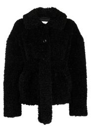 P.A.R.O.S.H. belted faux-shearling jacket - Nero