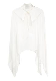 P.A.R.O.S.H. pussy bow-collar silk blouse - Bianco