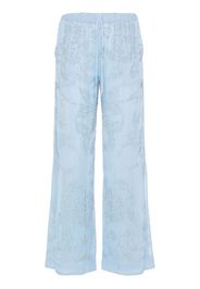 P.A.R.O.S.H. Rilda beaded wide-leg trousers - Blu