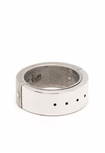 Parts of Four perforated two-tone ring - Argento