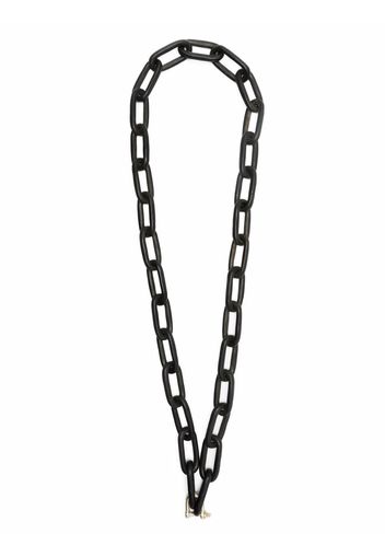 Parts of Four Charm Chain Necklace (Large links, KU+MA) - Nero