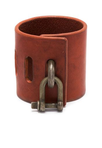 Parts of Four Restraint Charm leather bracelet - Marrone