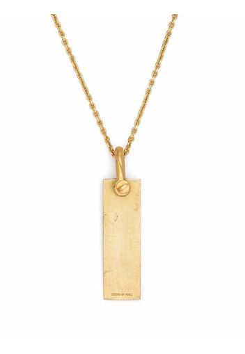 Parts of Four plate-pendant necklace - Oro