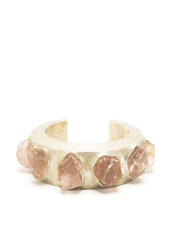 Parts of Four Amulet pink quartz cuff bracelet - Argento