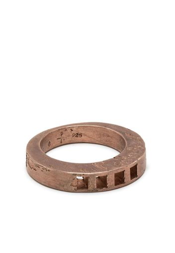 Parts of Four 4-Bar Punchout Crescent ring - Oro