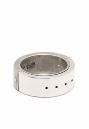 Parts of Four perforated two-tone ring - Argento