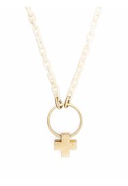 Parts of Four Mini Portal Chain Necklace (with Mini Plus, B+AG) - Bianco