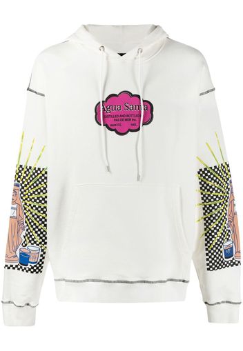 PAS DE MER Agua Santa print hoodie - Toni neutri