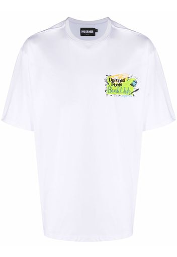 PAS DE MER Damned Poets Book Club T-shirt - Bianco