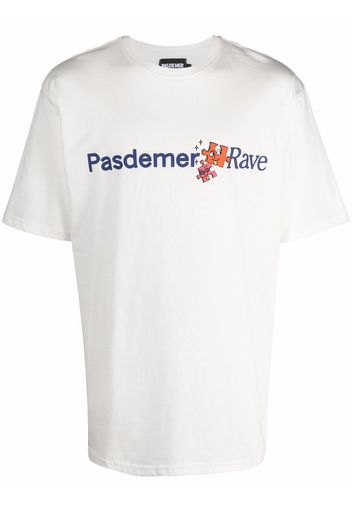 PAS DE MER Rave logo T-shirt - Bianco