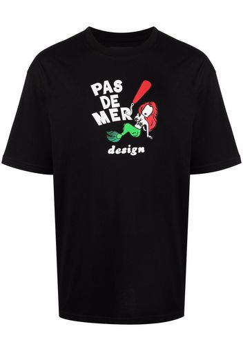 PAS DE MER mermaid-print T-shirt - Nero