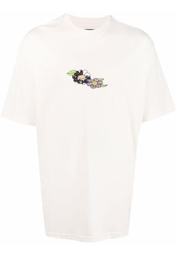 PAS DE MER Bee-print oversized T-shirt - Toni neutri