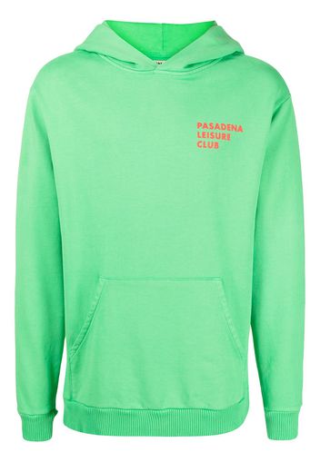 Pasadena Leisure Club logo-print pullover hoodie - Verde