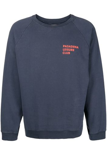 Pasadena Leisure Club logo-print crew neck sweatshirt - Blu