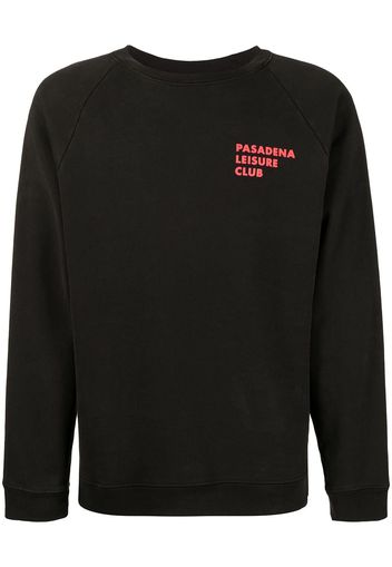 Pasadena Leisure Club logo-print crew neck sweatshirt - Nero