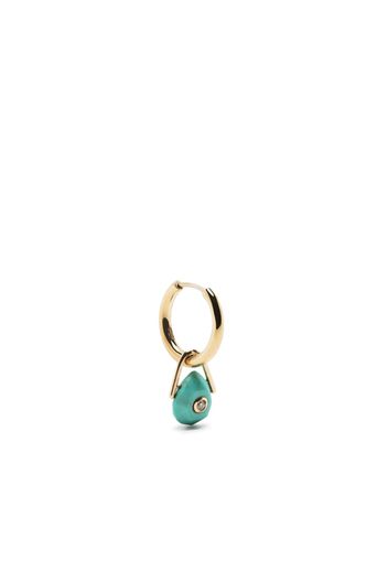 Pascale Monvoisin 9kt yellow gold Orso turquoise and diamond drop earring - Oro