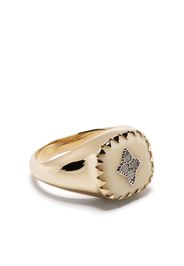 Pascale Monvoisin 9kt yellow gold Pierrot diamond signet ring