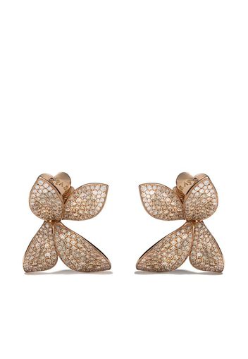 18kt rose gold Giardini Segreti diamond stud earrings