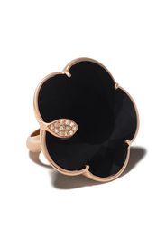 18kt rose gold Ton Jolì onyx and diamond cocktail ring