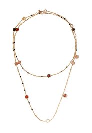 Collana Figlia Dei Fiori in oro rosa 18kt con diamanti