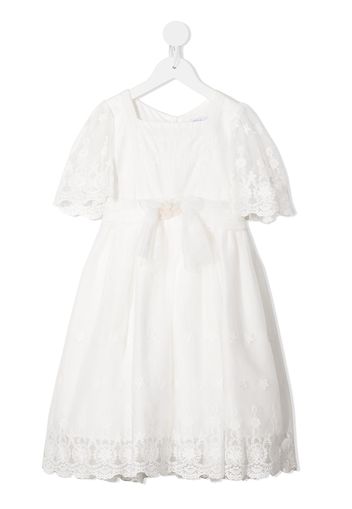 Patachou lace-layered smock dress - Bianco