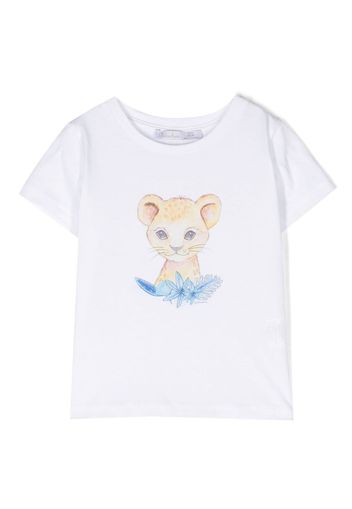 Patachou T-shirt Baby Lion - Bianco