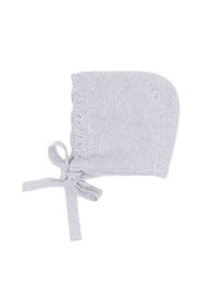 Patachou tie-fastening knit cap - Grigio