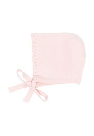 Patachou tie-fastening knit cap - Rosa