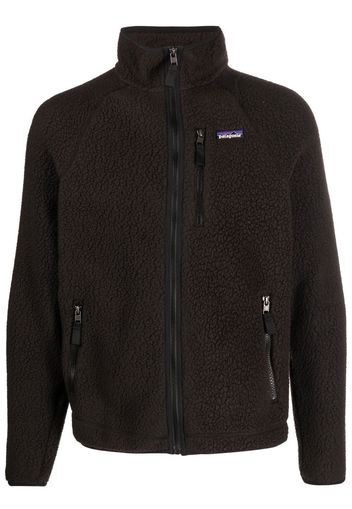 Patagonia logo-patch fleece jacket - Nero