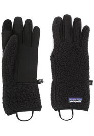 Patagonia logo-patch fleece gloves - Nero