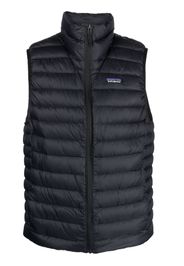 Patagonia logo-patch feather-down gilet - Nero