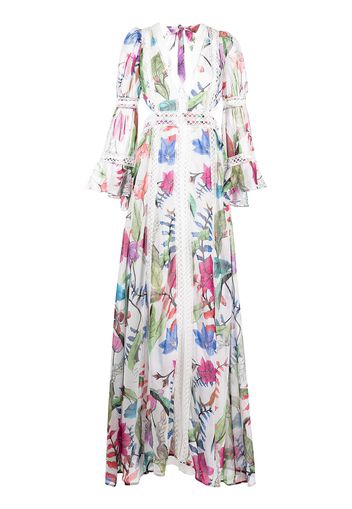 PatBO Zamia lace-trim maxi-dress - Bianco