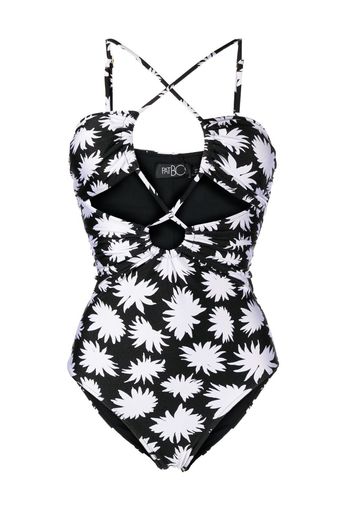 PatBO Dahlia floral-print swimsuit - Nero