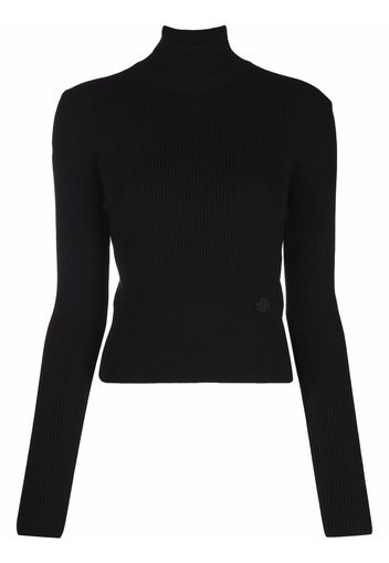 Patou ribbed-knit turtle-neck jumper - Nero