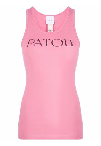 Patou logo-print cotton vest top - Rosa