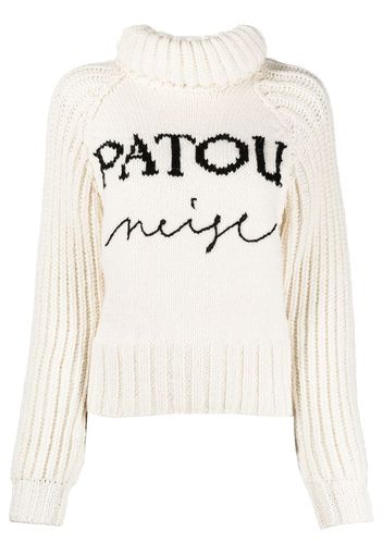 Patou intarsia-knit logo jumper - Bianco