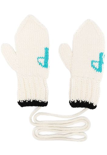 Patou knitted logo mittens - Toni neutri