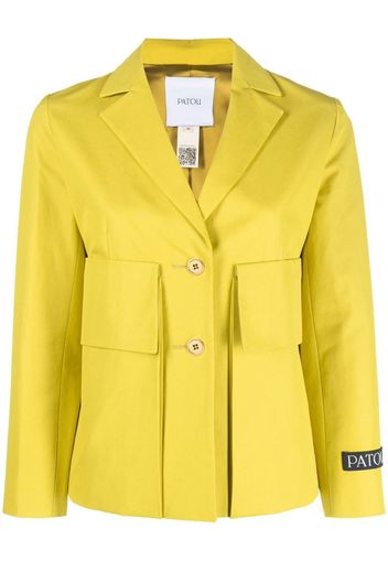 Patou single-breasted cotton blazer - Giallo