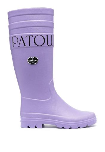 Patou x Le Chameau logo-print wellies - Viola