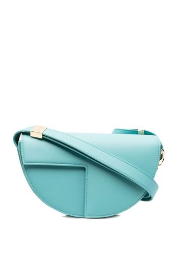 Patou panelled calf-leather shoulder bag - Blu