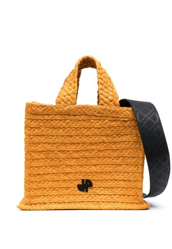 Patou JP raffia tote bag - Arancione