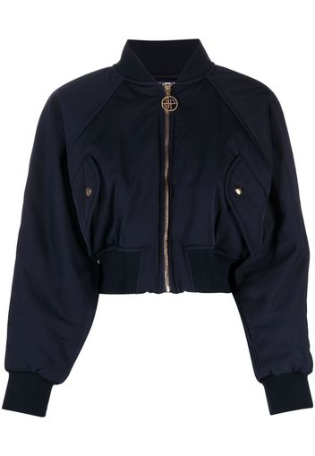 Patou cropped bomber jacket - Blu