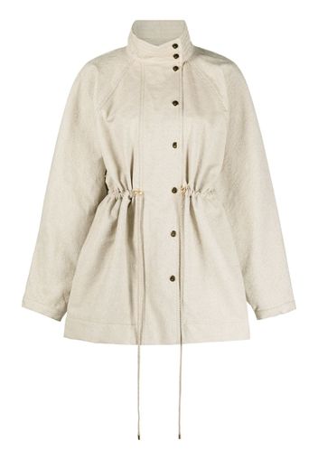 Patou logo-jacquard cotton parka - Toni neutri