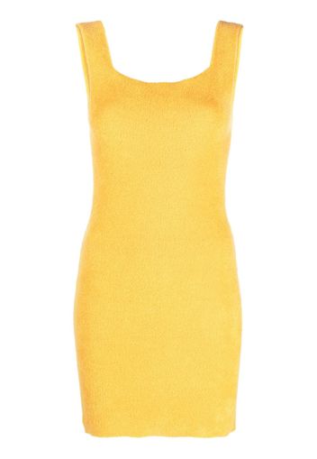 Patou textured knitted mini dress - Arancione